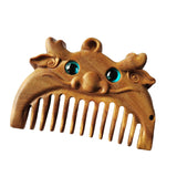 Maxbell Wood Hair Combs Beard Comb Multi Functional Portable Women Men Gift Handmade Dragon