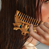 Maxbell Wood Hair Combs Beard Comb Multi Functional Portable Women Men Gift Handmade Dragon