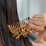 Maxbell Wood Hair Combs Beard Comb Multi Functional Portable Women Men Gift Handmade Dragon