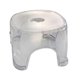 Maxbell Seat Small Shower Bench Household Clear Lightweight Bathroom Stool Boys Kids white