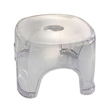 Maxbell Seat Small Shower Bench Household Clear Lightweight Bathroom Stool Boys Kids white