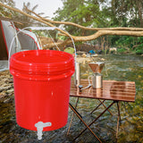 Maxbell Water Storage Carrier 10L with Faucet Water Jug for Drinking Outdoor Tea Set Red