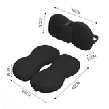Maxbell Seat Cushion and Support Pillow Combo Soft Seat Hip Pad for Home Living Room Black