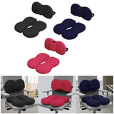 Maxbell Seat Cushion and Support Pillow Combo Soft Seat Hip Pad for Home Living Room Black