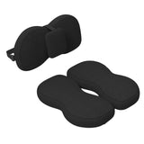 Maxbell Seat Cushion and Support Pillow Combo Soft Seat Hip Pad for Home Living Room Black