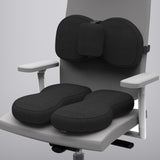 Maxbell Seat Cushion and Support Pillow Combo Soft Seat Hip Pad for Home Living Room Black