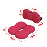 Maxbell Seat Cushion and Support Pillow Combo Soft Seat Hip Pad for Home Living Room Red