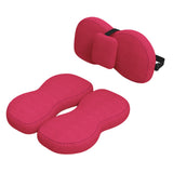 Maxbell Seat Cushion and Support Pillow Combo Soft Seat Hip Pad for Home Living Room Red