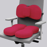 Maxbell Seat Cushion and Support Pillow Combo Soft Seat Hip Pad for Home Living Room Red