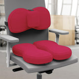 Maxbell Seat Cushion and Support Pillow Combo Soft Seat Hip Pad for Home Living Room Red