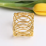 Maxbell 2 Pieces Napkin Holder Rings Decorative for Anniversary Dining Table Banquet