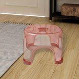 Maxbell Step Stool Multifunctional Portable Non Slip Stable Small Stool for Bathroom Pink