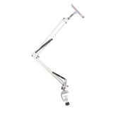 Maxbell Phone/Tablet Holder Mount Adjustable Universal Hands Free Long Arm Clip on 130cm for Bed White