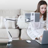 Maxbell Phone/Tablet Holder Mount Adjustable Universal Hands Free Long Arm Clip on 130cm for Bed White