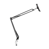 Maxbell Phone/Tablet Holder Mount Adjustable Universal Hands Free Long Arm Clip on 100cm for Bed Black