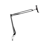 Maxbell Phone/Tablet Holder Mount Adjustable Universal Hands Free Long Arm Clip on 100cm for Bed Black