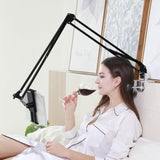 Maxbell Phone/Tablet Holder Mount Adjustable Universal Hands Free Long Arm Clip on 100cm for Bed Black