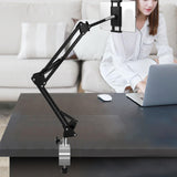 Maxbell Phone/Tablet Holder Mount Adjustable Universal Hands Free Long Arm Clip on 100cm for Bed Black