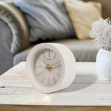 Maxbell Desk Clock Keeping Accurate Time Bedside Clock for Living Room Office Indoor Brown