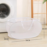Maxbell Popup Laundry Basket Collapsible Laundry Basket for Living Room Dorm Bedroom White