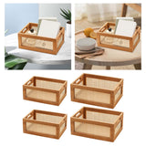 Maxbell Wood Storage Basket Decorative Home Organization for Closet Sundry Household 35cmx24cmx15cm