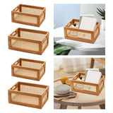Maxbell Wood Storage Basket Decorative Home Organization for Closet Sundry Household 35cmx24cmx15cm