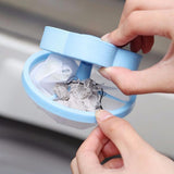 Maxbell Floating Hair Filtering Mesh Washer Hair Catchers for Laundry Washing Machine Blue