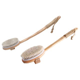 Maxbell Bath Brush Back Scrubber for Facial Cleansing Brush Bathing Exfoliating Curved Handle