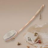 Maxbell Bath Brush Back Scrubber for Facial Cleansing Brush Bathing Exfoliating Curved Handle