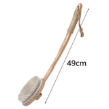 Maxbell Bath Brush Back Scrubber for Facial Cleansing Brush Bathing Exfoliating Curved Handle