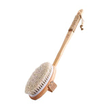 Maxbell Bath Brush Back Scrubber for Facial Cleansing Brush Bathing Exfoliating Straight Handle