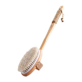 Maxbell Bath Brush Back Scrubber for Facial Cleansing Brush Bathing Exfoliating Straight Handle