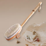 Maxbell Bath Brush Back Scrubber for Facial Cleansing Brush Bathing Exfoliating Straight Handle