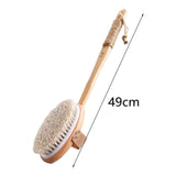 Maxbell Bath Brush Back Scrubber for Facial Cleansing Brush Bathing Exfoliating Straight Handle