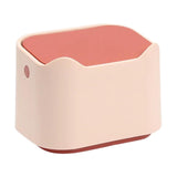 Maxbell Small Desktop Trash Can 2L Tiny Garbage Bin for Study, Coffee Table, Office, red