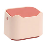 Maxbell Small Desktop Trash Can 2L Tiny Garbage Bin for Study, Coffee Table, Office, red