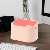 Maxbell Small Desktop Trash Can 2L Tiny Garbage Bin for Study, Coffee Table, Office, red