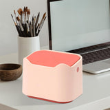 Maxbell Small Desktop Trash Can 2L Tiny Garbage Bin for Study, Coffee Table, Office, red