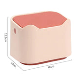 Maxbell Small Desktop Trash Can 2L Tiny Garbage Bin for Study, Coffee Table, Office, red