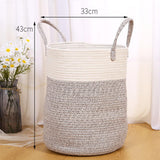 Maxbell Soft Blanket Holder Bin Woven Baskets for Storage for Living Room, Playroom white gray