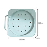 Maxbell Flower Caddy with Wheels Durable Strong Rolling Plant Stand for Garden Indoor L Blue