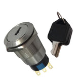 Max Maxb 19mm Key Switch ON/OFF Metal Rotary Security Lock Key Selector +Keys 1NO+1NC