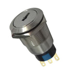 Max Maxb 19mm Key Switch ON/OFF Metal Rotary Security Lock Key Selector +Keys 1NO+1NC