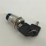 Max Maxb 22mm Stainless Steel ON/OFF Electronic Key Switch Lock with 2 Keys 1NO+1NC