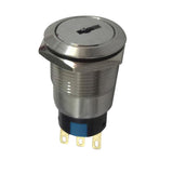 Max Maxb 22mm Stainless Steel ON/OFF Electronic Key Switch Lock with 2 Keys 1NO+1NC