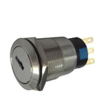 Max Maxb 22mm Stainless Steel ON/OFF Electronic Key Switch Lock with 2 Keys 1NO+1NC