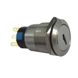 Max Maxb 22mm Stainless Steel ON/OFF Electronic Key Switch Lock with 2 Keys 1NO+1NC