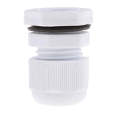 Max 10Pcs Waterproof IP68 Nylon Cable Gland Joints White Cord Connector PG 11