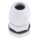 Max 10Pcs Waterproof IP68 Nylon Cable Gland Joints White Cord Connector PG 11