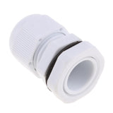 Max 10Pcs Waterproof IP68 Nylon Cable Gland Joints White Cord Connector PG 11